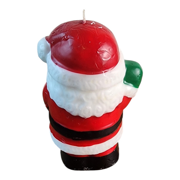 Vintage Wax Cadle Santa Claus Figurine Christmas Holidays No-Marker - Picture 3 of 6